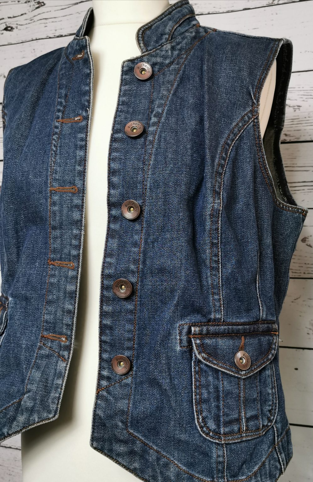 Vintage Denim Waistcoat (M) Francy's Vintage